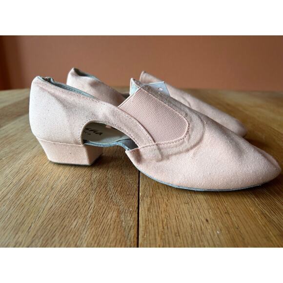 Sansha Magnifica Pink Canvas Ballet Teaching and Character Shoes 12M TE6 US 9 - Picture 1 of 6
